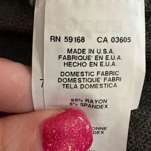 Beautiful studded Karen by Karen Kane soft gray blouse size L - Picture 5 of 7